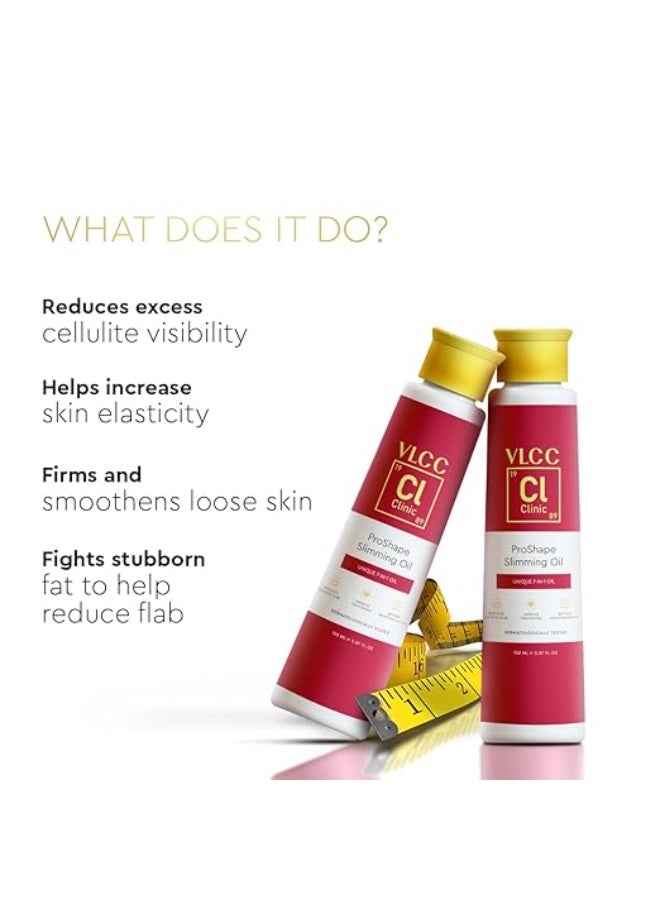 VLCC Clinic ProShape Slimming Oil - 150ml | Dermatologically Tested Slimming Oil | Slimming | Firming | Tightening | Helps Reduce Cellulite, Increase Skin Elasticity and Firmness - Image 2